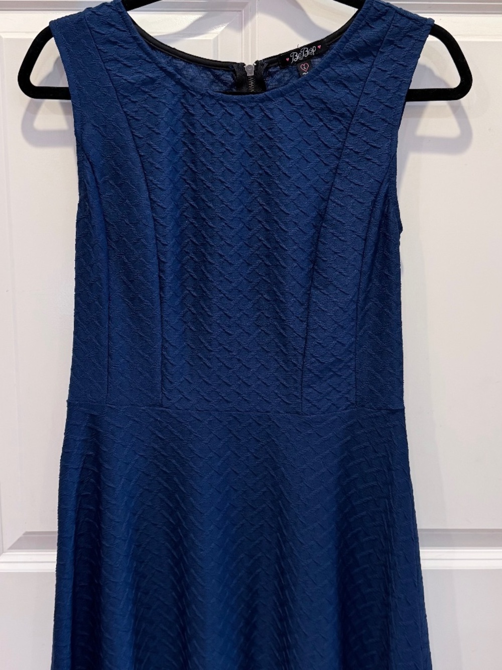 Bebop Women's Fashionable and Lightweight Fit & Flare Dress, Navy - Size L